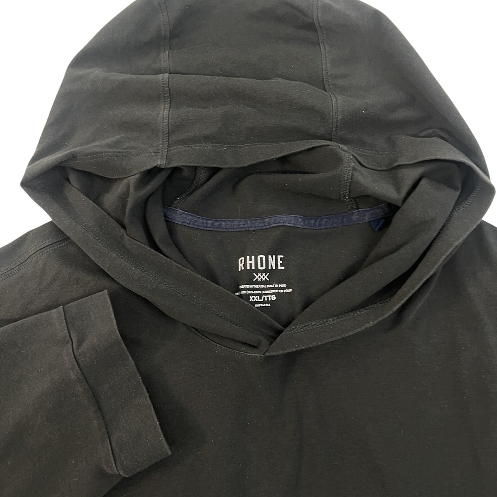 Rhone Hoodie Shirt‎ Mens XXL Black Lightweight Long Sleeve Pullover Athleisure